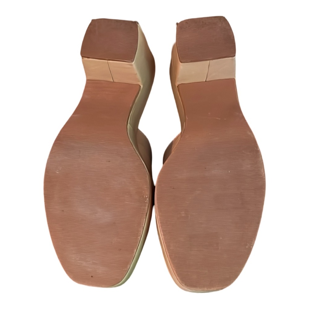 Stuart Weitzman Tan Leather Retro Chunky Platform… - image 6